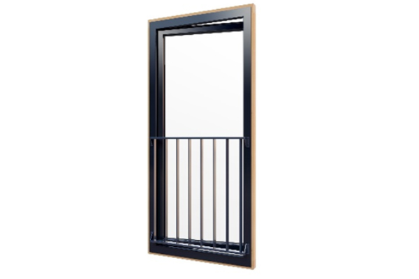 Metall-Absturzsicherung vorgesetzt